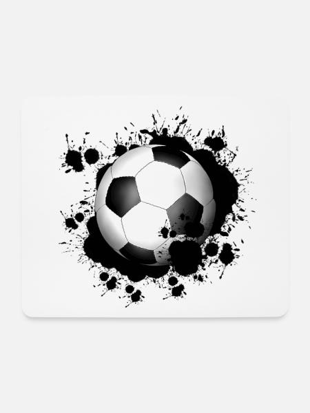 Fußball - Mousepad (Querformat) - Weiß