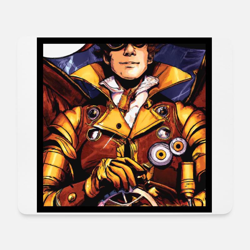 der Steuermann des Zeppelins - Mousepad (Querformat) - Weiß