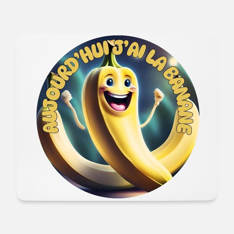 Heute habe ich die Banane - Mousepad (Querformat) - Weiß