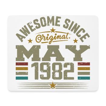 Vintage May 1982 May 1982 Born in May 1982 Original - Mouse Pad (horizontal) - white - Front