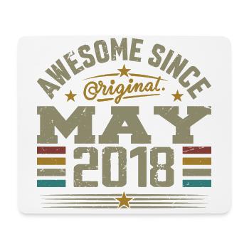 Vintage May 2018 May 2018 Born in May 2018 Original - Mouse Pad (horizontal) - white - Front