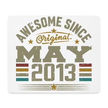 Vintage Mai 2013 Mai 2013 né en Mai 2013 Original - Tapis de souris (format paysage) - blanc - Devant