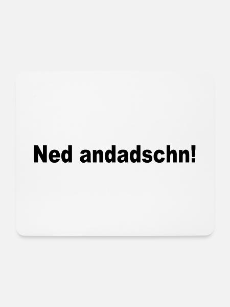 sächsisch Sachsen sächsischer Dialekt andadschn - Mousepad (Querformat) - Weiß