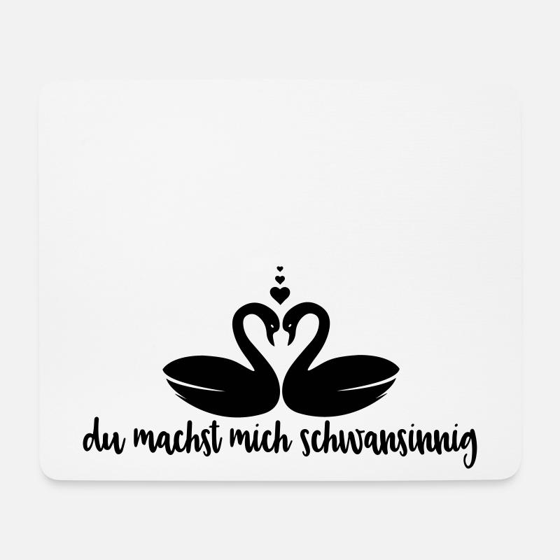 schwansinnig - Mousepad (Querformat) - Weiß
