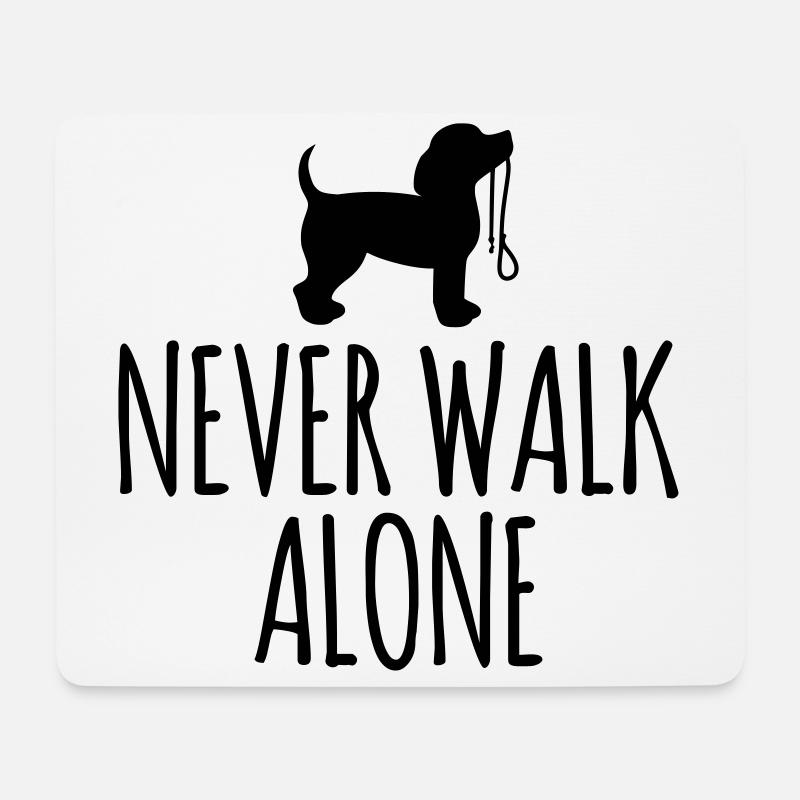 Hund lustig Hundehalter Hundeliebhaber Gassi gehen - Mousepad (Querformat) - Weiß