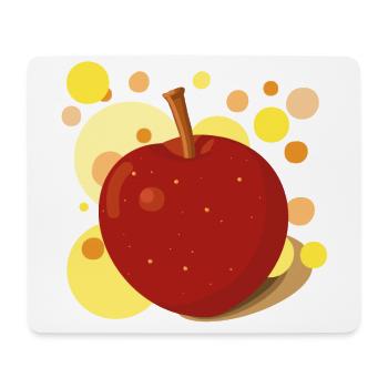 Apfel - Mousepad (Querformat) - Weiß - Vorne
