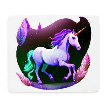 Einhorn Kunst Einhörner Geschenkidee - Mousepad (Querformat) - Weiß - Vorne