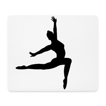 Ballet Ballerina Dance in White - Mouse Pad (horizontal) - white - Front