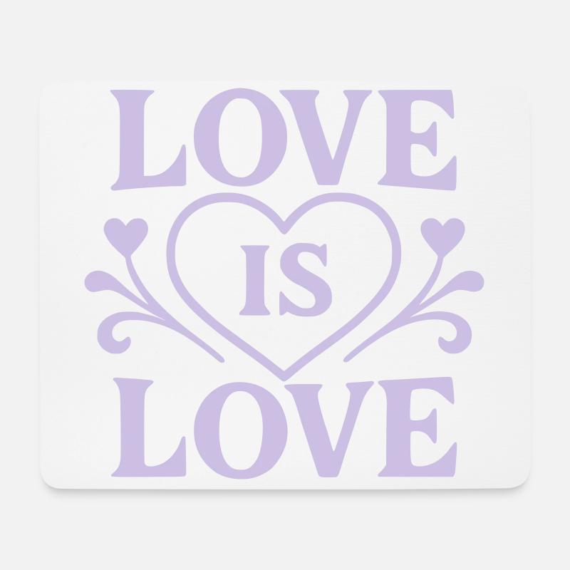 Love is Love black - Mouse Pad (horizontal) - white
