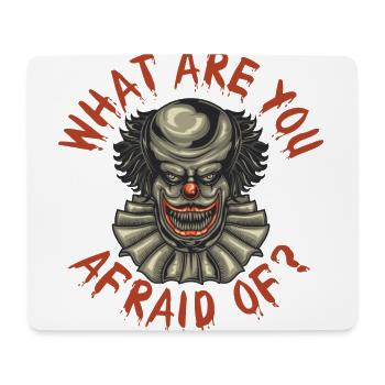 bad clown what are you afraid of? - Mouse Pad (horizontal) - white - Front
