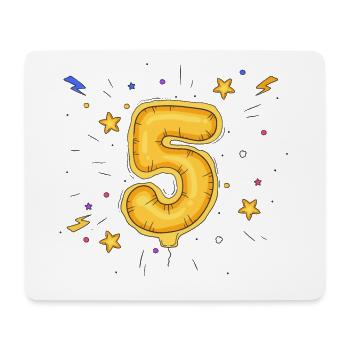5. Geburtstag Mädchen Jungen, 5 Jahre alt, Jubiläum 5 - Mousepad (Querformat) - Weiß - Vorne