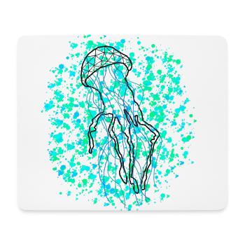 Jellyfishh GeomeTRIX bunt - Mousepad (Querformat) - Weiß - Vorne
