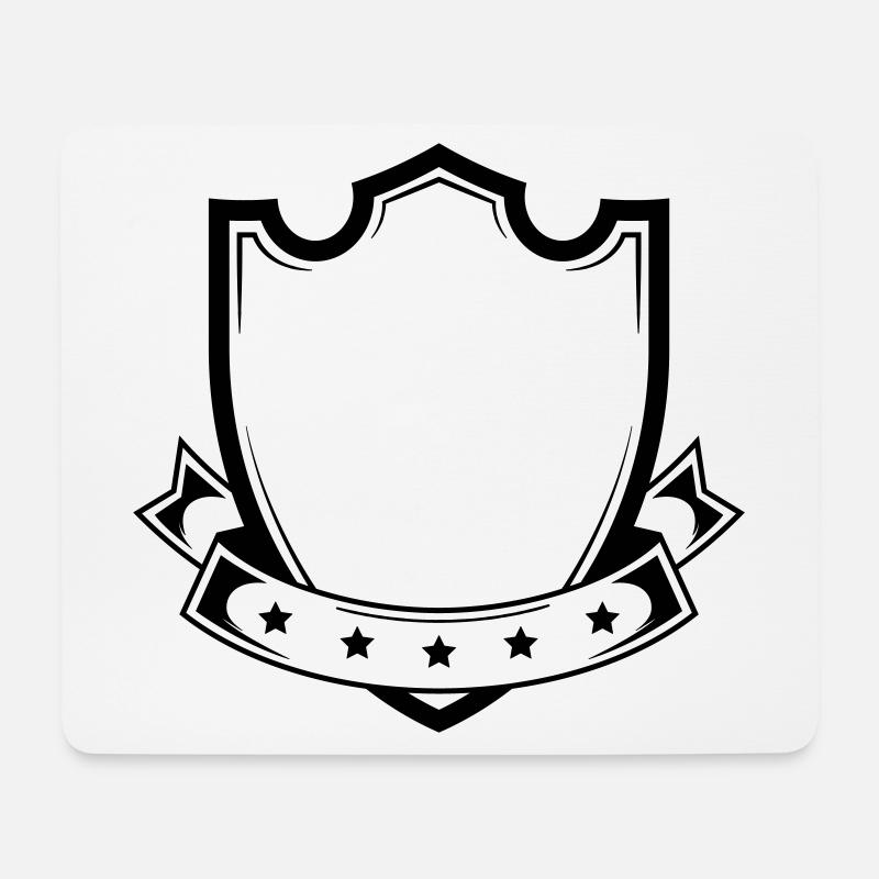 wappen leer schild form - Mousepad (Querformat) - Weiß