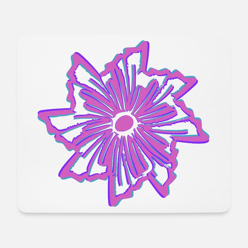 Blüte - Mousepad (Querformat) - Weiß