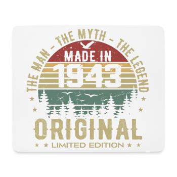 Original 1943 Retro 1943 Geburtstagsgeschenk 1943 - Mousepad (Querformat) - Weiß - Vorne