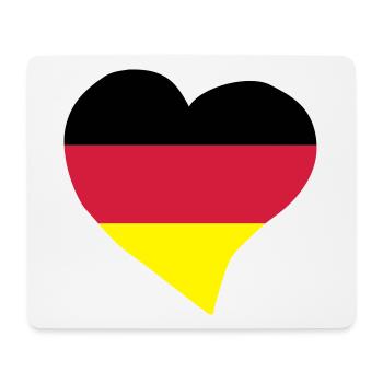 Coeur allemand - Tapis de souris (format paysage) - blanc - Devant