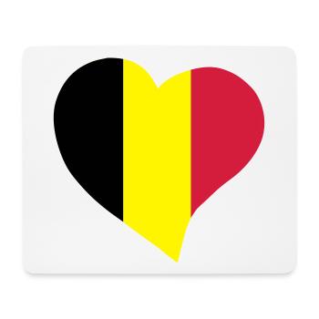 Belgische Herz - Mousepad (Querformat) - Weiß - Vorne