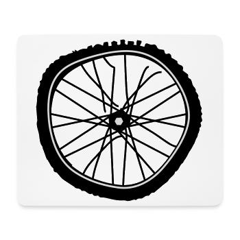 A pneu de vélo cassés - Tapis de souris (format paysage) - blanc - Devant