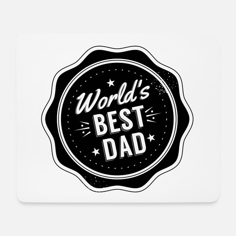 Papa Dad Vatertag - Mousepad (Querformat) - Weiß