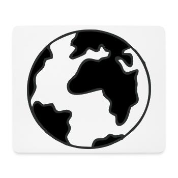 Minimalist World Map Graphic - Mouse Pad (horizontal) - white - Front