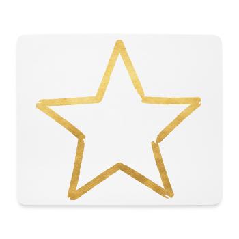 Stern Gold Optik Glück edel Geschenk - Mousepad (Querformat) - Weiß - Vorne