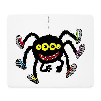 Spinne in bunten Schuhen - Mousepad (Querformat) - Weiß - Vorne