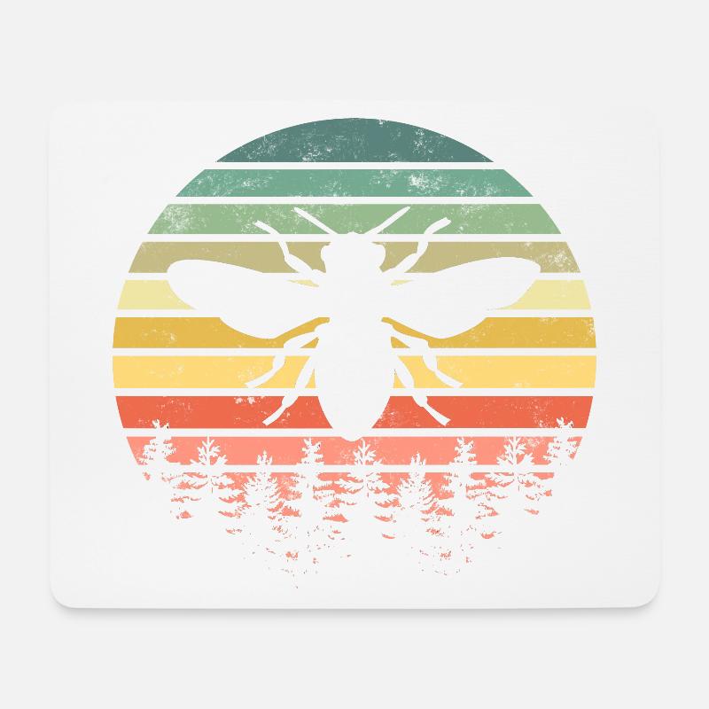 Biene Bienen - Mousepad (Querformat) - Weiß
