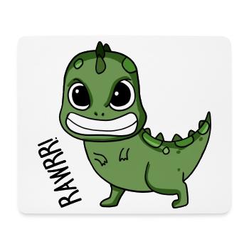 Bébé dinosaure en colère cadeau - Tapis de souris (format paysage) - blanc - Devant