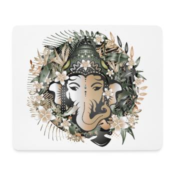Elephant god Ganesha in the middle of the jungle - Mouse Pad (horizontal) - white - Front