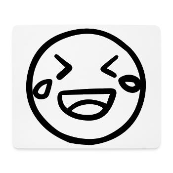 Laughing face with tears of joy - Mouse Pad (horizontal) - white - Front