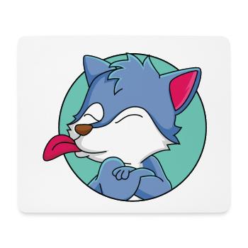 Cheeky little wolf - Mouse Pad (horizontal) - white - Front