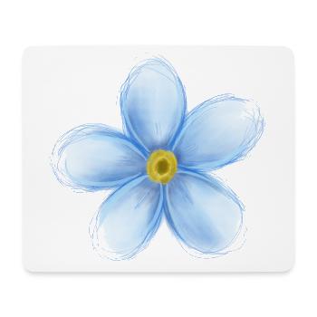 Forget Me Not – Delicate Floral Illustration - Mouse Pad (horizontal) - white - Front