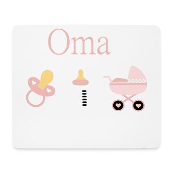 Oma Geburt Mädchen Vorlage personalisierbar - Mousepad (Querformat) - Weiß - Vorne