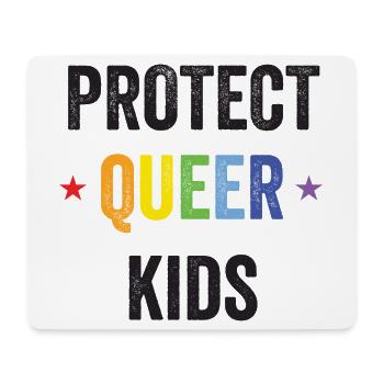 Mois de la fierté LGBT - Protégez les enfants queer - Tapis de souris (format paysage) - blanc - Devant