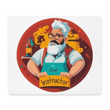 BBQ Main Instructor - Mouse Pad (horizontal) - white - Front