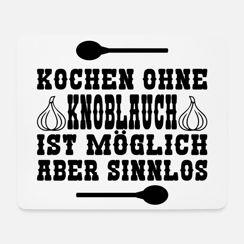 Kochen ohne Knoblauch - Mousepad (Querformat) - Weiß