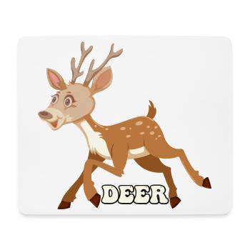 Whimsical Deer Sprint - Mouse Pad (horizontal) - white - Front
