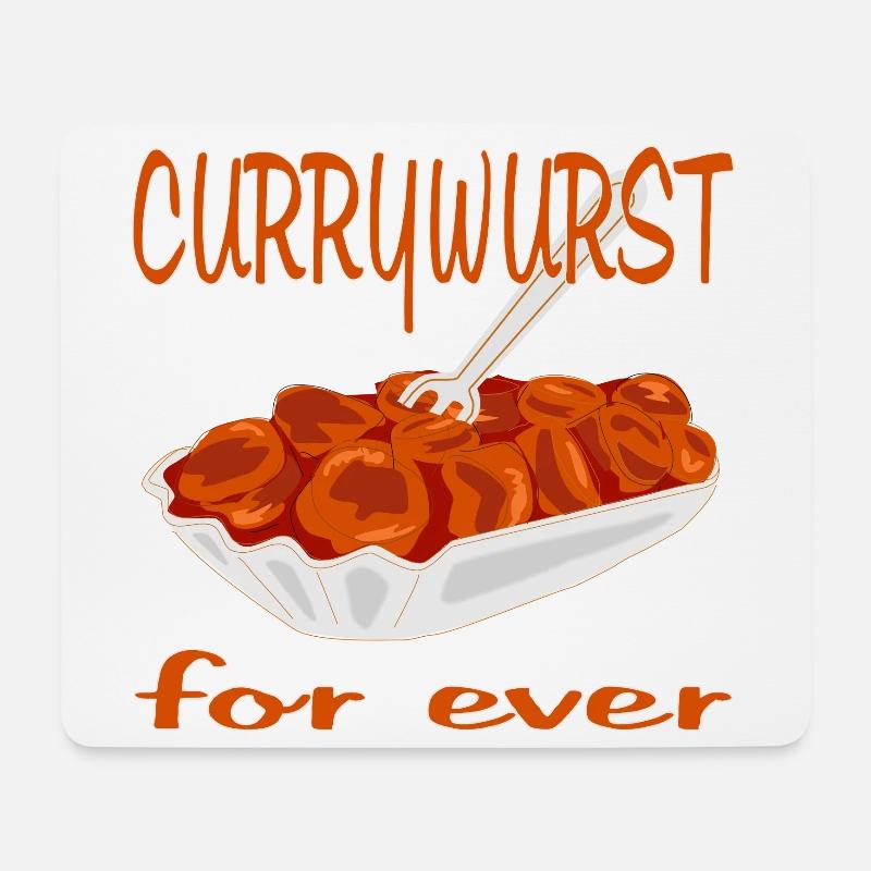 Currywurst ist Lecker - Mousepad (Querformat) - Weiß