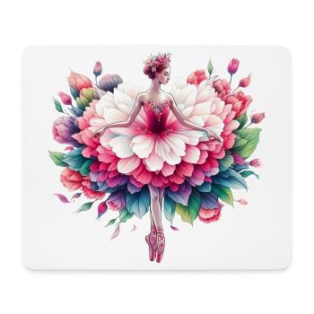 Balletttänzerin mit Tutu - Mousepad (Querformat) - Weiß - Vorne