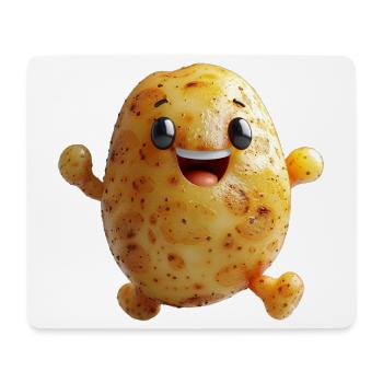 Good-Humored Potato Man Running Shirt - Mouse Pad (horizontal) - white - Front