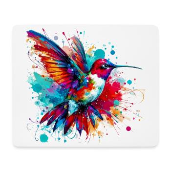 Kolibri - Mousepad (Querformat) - Weiß - Vorne