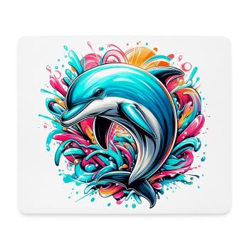 Delfin - Mousepad (Querformat) - Weiß - Vorne
