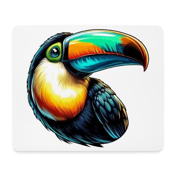 Toucan - Tapis de souris (format paysage) - blanc - Devant