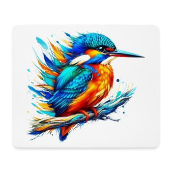 Martin-pêcheur - Tapis de souris (format paysage) - blanc - Devant