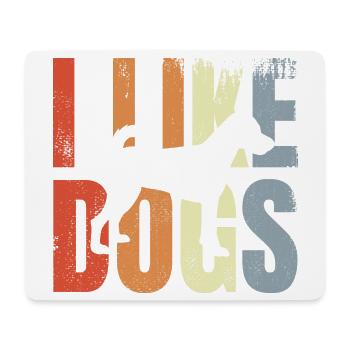 I Like Dogs - Mouse Pad (horizontal) - white - Front