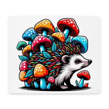 Champignons Riccio con Fungo Funghi - Tapis de souris (format paysage) - blanc - Devant