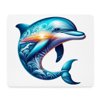 Delfin - Mousepad (Querformat) - Weiß - Vorne