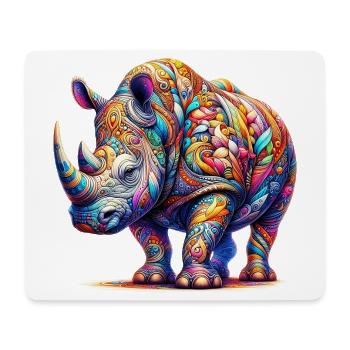 Nashorn - Mousepad (Querformat) - Weiß - Vorne