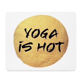 Yoga Circle hot Fan Meditation Gold deluxe Quote - Mouse Pad (horizontal) - white - Front