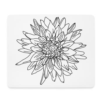 Autumn Flower Dahlia - Mouse Pad (horizontal) - white - Front